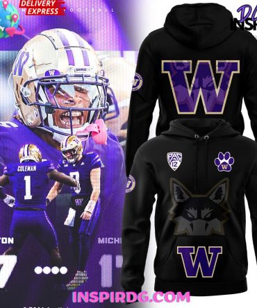 Washington Huskies Football 2024 Black Hoodie