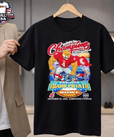 Washington State Cougars 2025 Famous Idaho Potato Bowl Champions Mascot Unisex Shirt