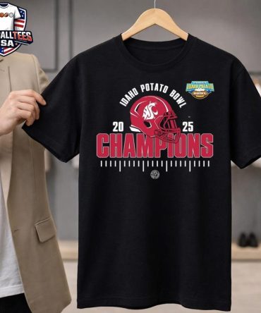 Washington State Cougars 2025 Ncaa Football Famous Idaho Potato Bowl Champions Unisex Helmet Logo Unisex Shirt