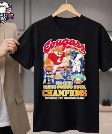 Washington State Cougars Cfp Famous Idaho Potato Bowl Champions 2025 Mascot Unisex Shirt