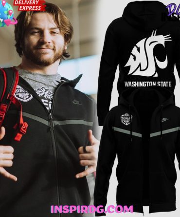 Washington State Cougars Directv Holiday Bowl Zip All Over Print Hoodie, 3D Hoodie