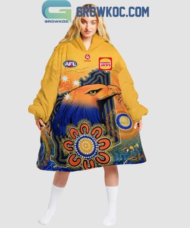 West Coast Eagles 2024 Indigenous Daylight Oodie Hoodie Blanket