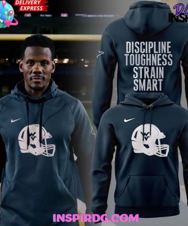 West Virginia Mountaineers Discipline Toughness Strain Smart Hoodie