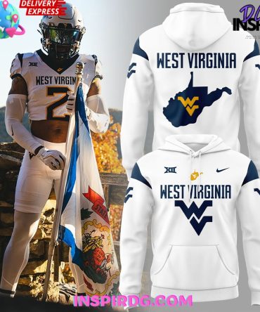 West Virginia Mountaineers Football 2024 White Hoodie