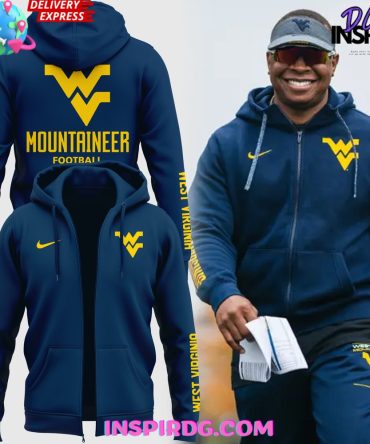 West Virginia Mountaineers Nike Team Navy Zip Hoodie