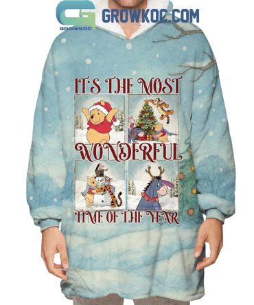 Winnie The Pooh It'S The Most Wonderful Time Of The Years Blanket Hoodie