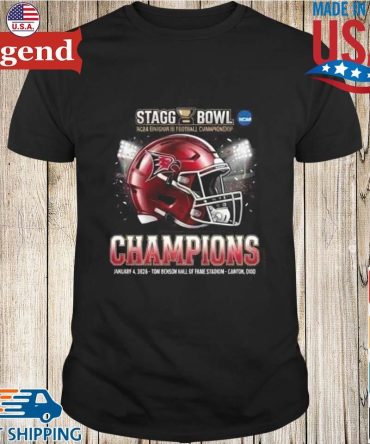 Wisconsin-River Falls Falcons Football Team Champion Stagg Bowl 2025 Ncaa Division Iii January 4 2026 At Tom Benson Hall Of Fame Stadium T-Shirt