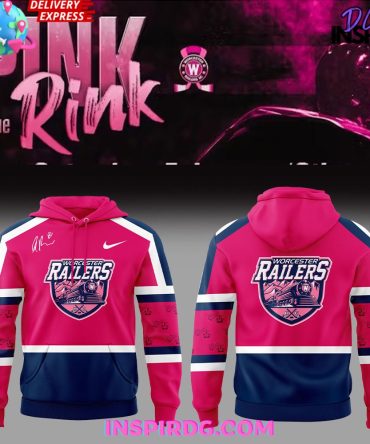Worcester Railers Pink In The Rink Anthony Repaci All Over Print Hoodie, 3D Hoodie