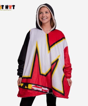 Ncaa Maryland Terrapins Big Logo Blanket Hoodie Hoodie Blanket