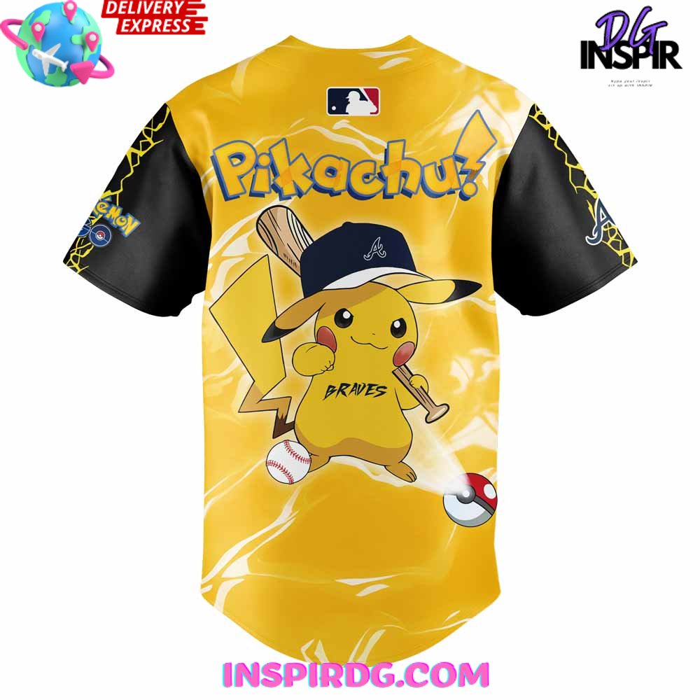 Atlanta Braves Pokémon Go Special Baseball Jersey - Image 3