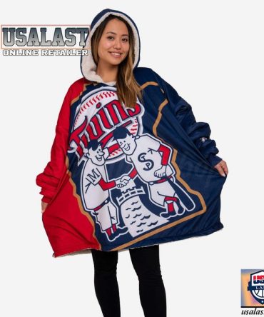 Minnesota Twins Mlb Fleece Hoodie Blanket