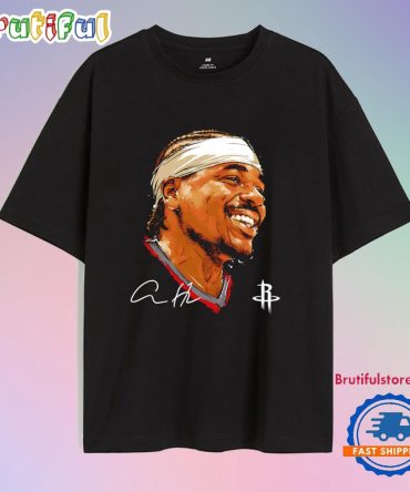 Aaron Holiday Houston Rockets Portrait Signature T Shirt