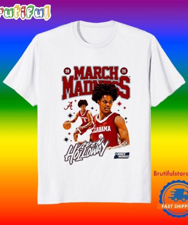 Aden Holloway Alabama Crimson Tide 2025 March Madness Graphic T Shirt