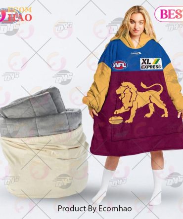 Afl Jersey Brisbane Lions Oodie Blanket Hoodie Snuggie Hoodies - Personalize Your Own New & Retro Sports Jerseys