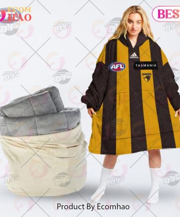 Afl Jersey Hawthorn Football Club Oodie Blanket Hoodie Snuggie Hoodies - Personalize Your Own New & Retro Sports Jerseys