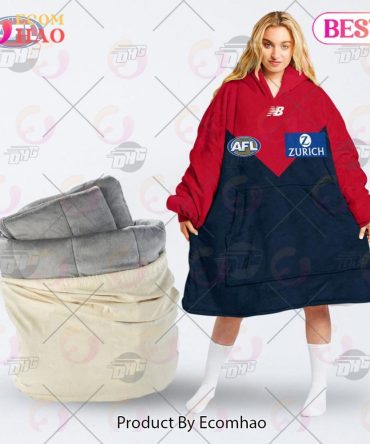 Afl Jersey Melbourne Football Club Oodie Blanket Hoodie Snuggie Hoodies - Personalize Your Own New & Retro Sports Jerseys