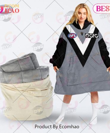 Afl Jersey Port Adelaide Football Club Oodie Blanket Hoodie Snuggie Hoodies - Personalize Your Own New & Retro Sports Jerseys