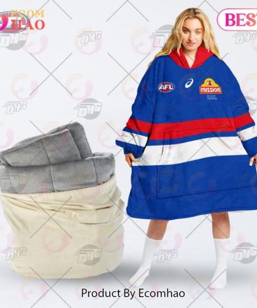 Afl Jersey Western Bulldogs Oodie Blanket Hoodie Snuggie Hoodies - Personalize Your Own New & Retro Sports Jerseys