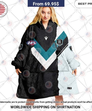Afl Port Adelaide Power Mix Custom Hoodie Blanket