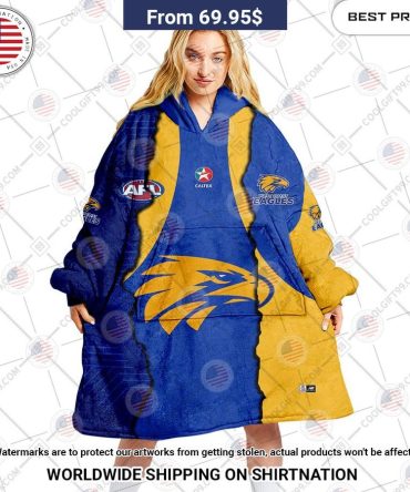 Afl West Coast Eagles Mix Custom Hoodie Blanket
