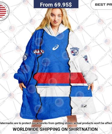 Afl Western Bulldogs Mix Custom Hoodie Blanket
