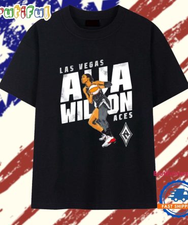 A’Ja Wilson Las Vegas Aces Slant Graphic T Shirt