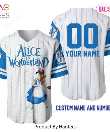 Custom Alice In Wonderland Baseball Jersey - Personalized Name & Number