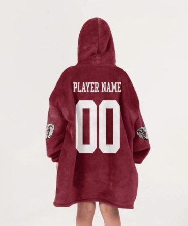 Alabama Crimson Tide Custom Your Player Name/Number Football Unisex Blanket Hoodie
