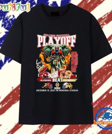 Alabama Crimson Tide 2025 Cfp First Round Beat Oklahoma Mascot T Shirt