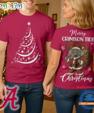 Alabama Crimson Tide 2025 Ncaa Merry Christmas Unisex 3D Shirt