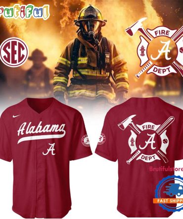 Alabama Crimson Tide Baseball X Firefighter Appreciation 2025 Red Jersey