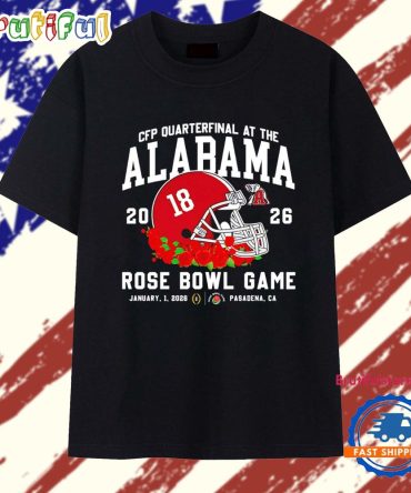 Alabama Crimson Tide Cfp Quarterfinal At The 2025 Rose Bowl Game Helmet T Shirt