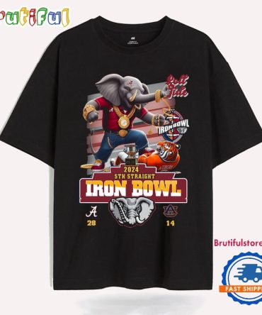 Alabama Crimson Tide Football 2024 5Th Straight Iron Bowl T Shirt
