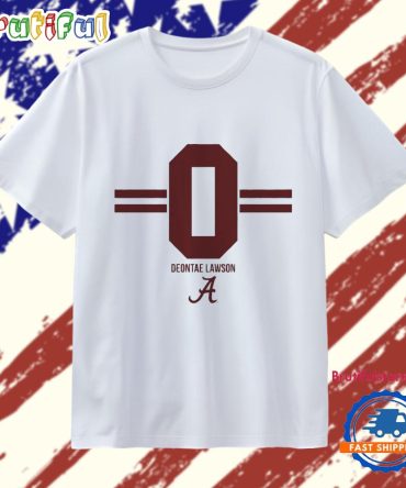 Alabama Crimson Tide Football Deontae Lawson #0 Stripe T Shirt
