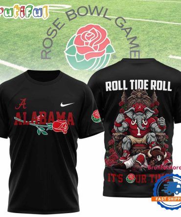Alabama Crimson Tide Ncaa Rose Bowl 2026 Premium Black 3D Shirt