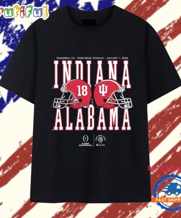 Alabama Vs Indiana 2025 2026 Rose Bowl Game Helmet Matchup T Shirt