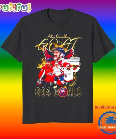 Alex Ovechkin Goat 894 Goals Signature T Shirt