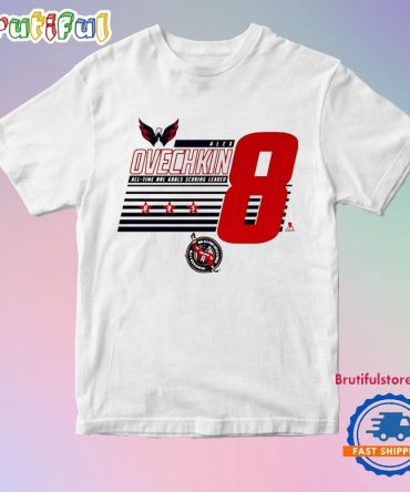 Alexander Ovechkin Nhl All-Time Leading Goal Scorer Number Name T Shirt