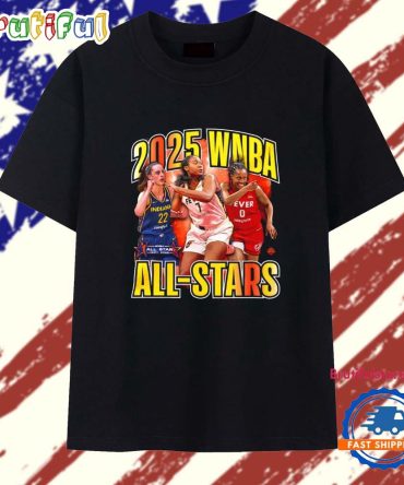 Aliyah Boston Kelsey Mitchell And Caitlin Clark Indiana Fever 2025 Wnba All-Star T Shirt