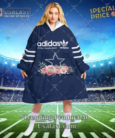 All Day I Dream About Dallas Cowboys Hooded Blanket