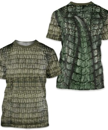 Loki T-Shirt Alligator Loki Skin Costume T-Shirt Green Unisex