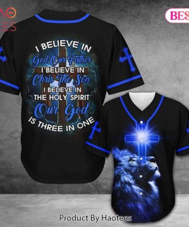 Faith-Inspired Lion & Cross Baseball Jersey – Bold Christian Apparel By Haotees