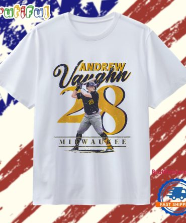 Andrew Vaughn Milwaukee Baseball Vintage Number 28 T Shirt