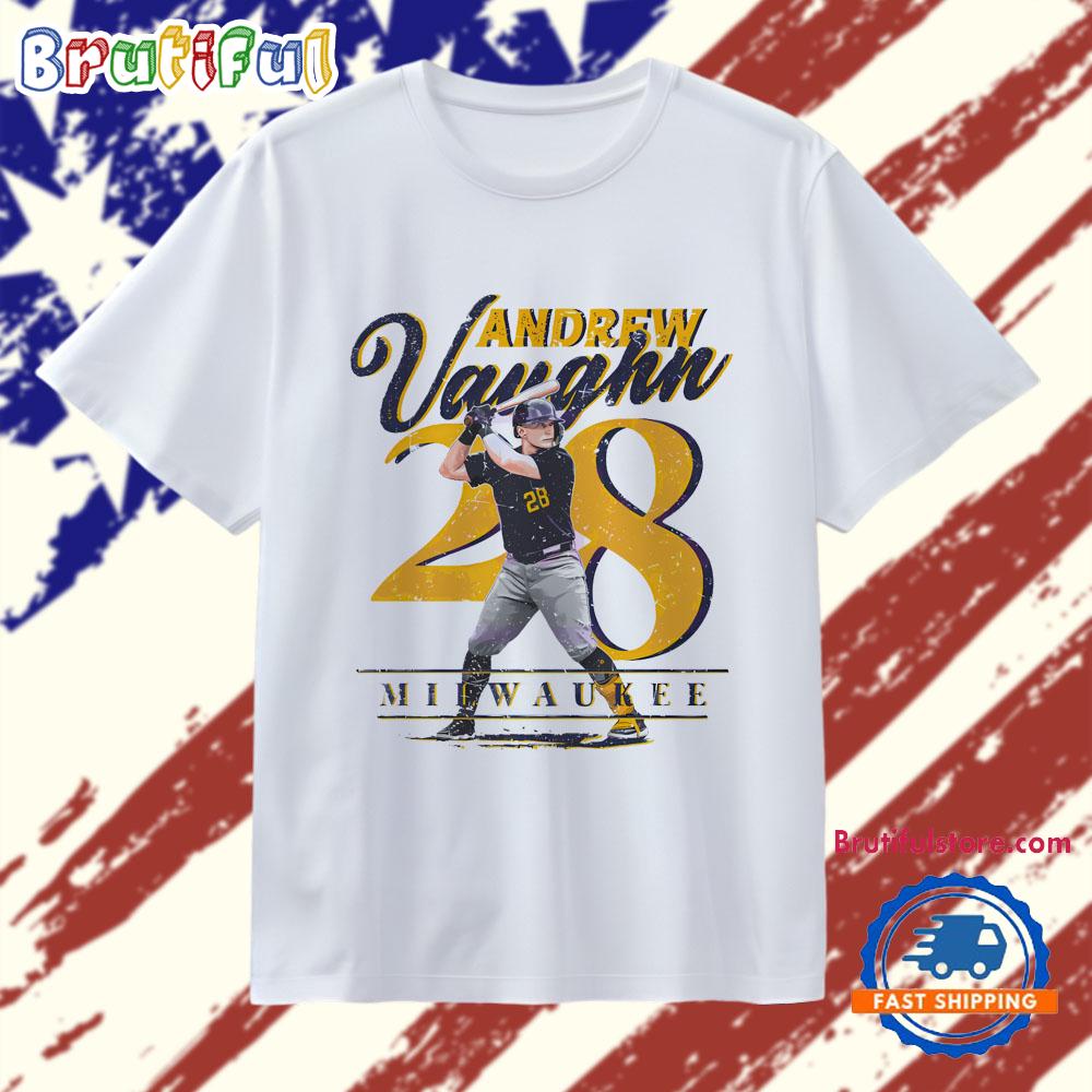 Andrew Vaughn Milwaukee Baseball Vintage Number 28 T Shirt