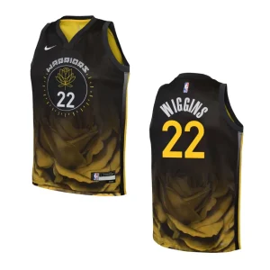 Youth Golden State Warriors 2022-23 City Edition Andrew Wiggins Black Jersey - Alzaintravels