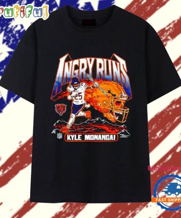 Angry Runs 2025 Chicago Bears Kyle Monangai T Shirt