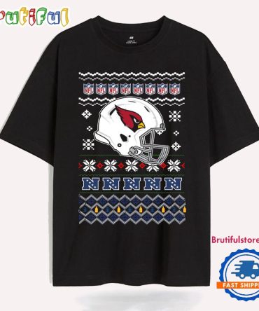 Arizona Cardinals Football Logo Team Helmet Merry Chritmas 2024 T Shirt