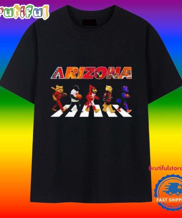 Arizona Mascot Chibi Walking Abbey Road 2025 T Shirt
