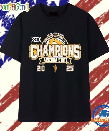 Arizona State Sun Devils Big 12 Volleyball Champions Back-To-Back T Shirt