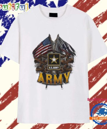 Army American Flag T Shirt